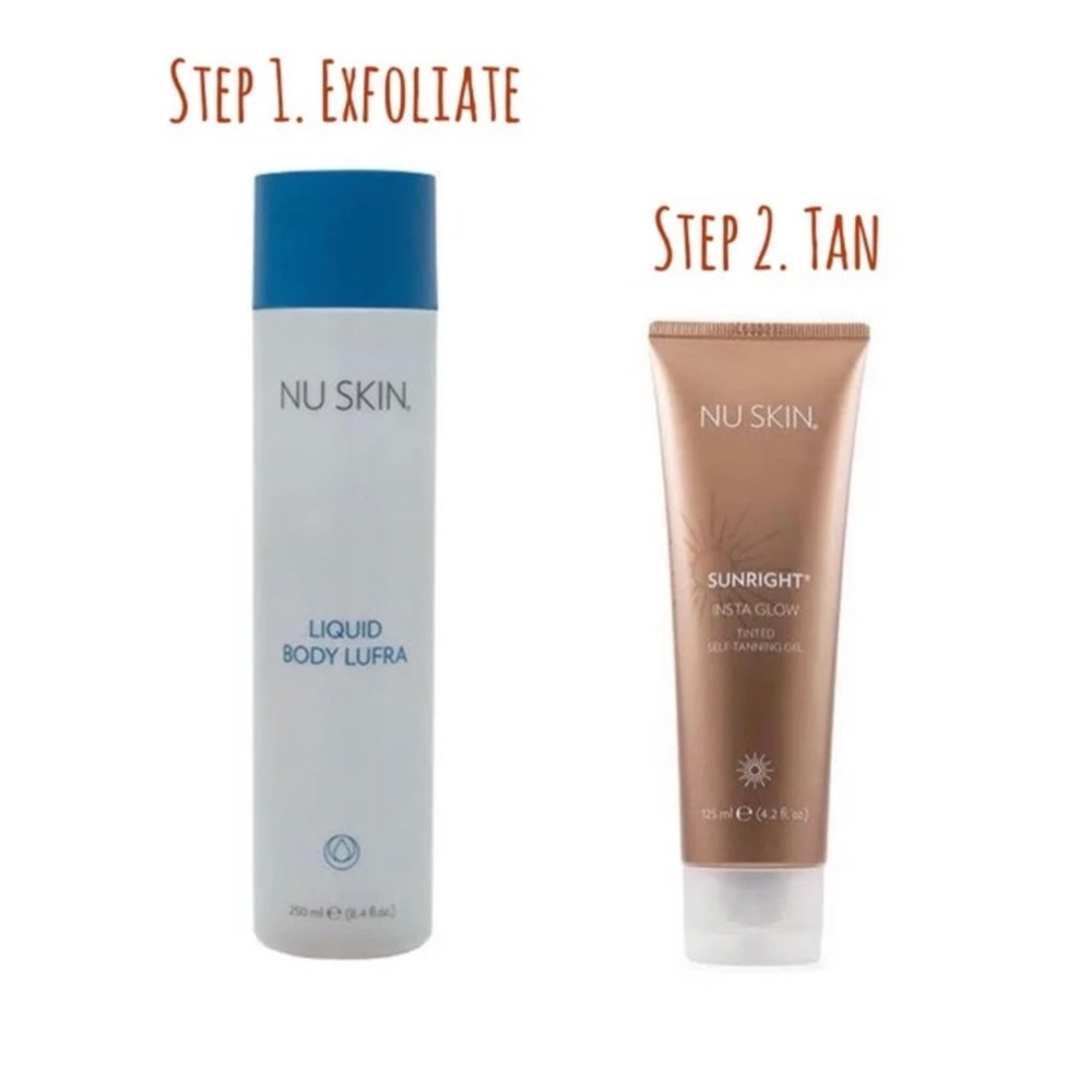 DUO Nuskin Liquid Lufra & Insta Glow Sunless Tanning Gel